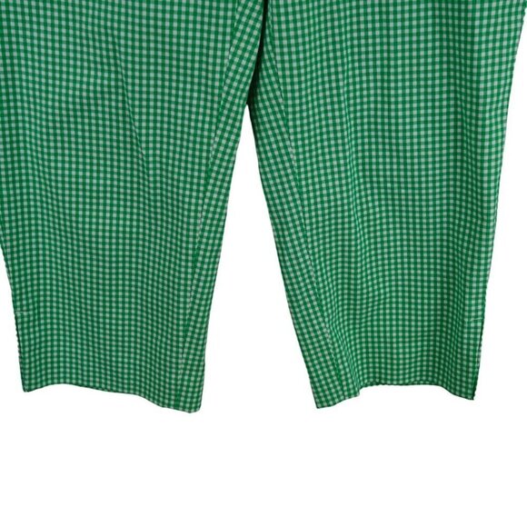 EUC Talbots‎ Green Gingham Perfect Skimmer Cropped Pants Size 8 - Picture 7 of 13